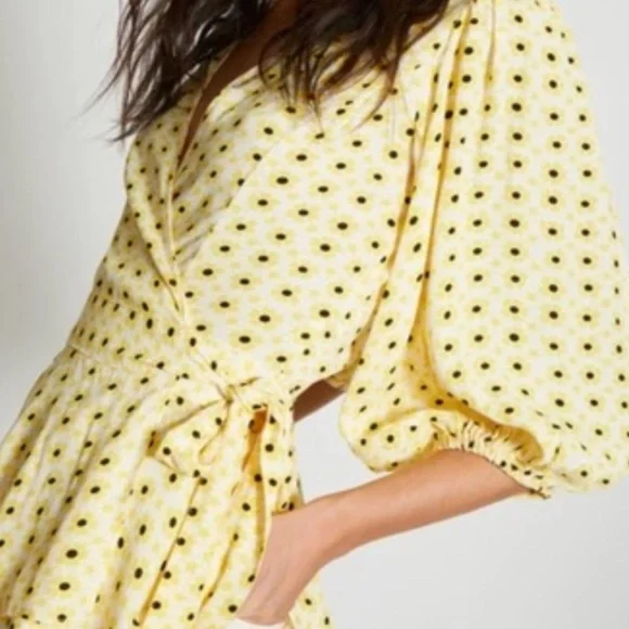 NWOT never worn Ganni Daisy Wrap top. - Picture 3 of 7